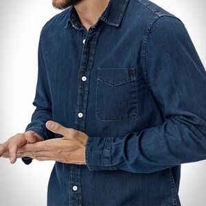 Buck Mason Men's Blue Denim Shirt